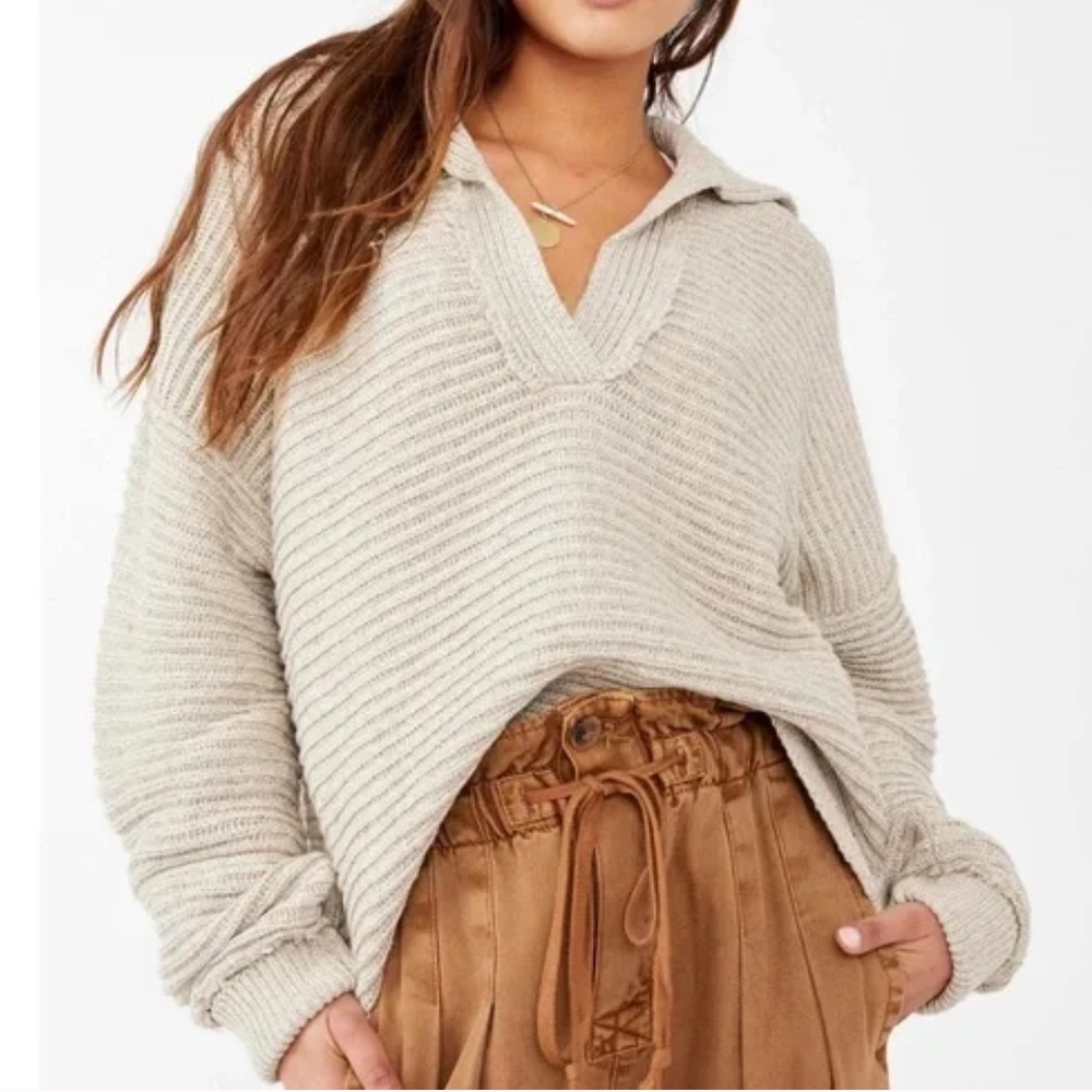 BOUTIQUE MISS LOVE ribbed sweater with collar